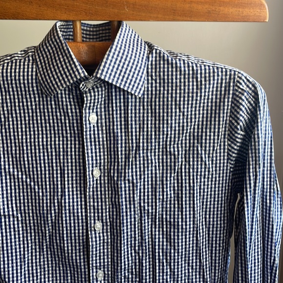 Thomas Pink of Jermyn street London size 14.5 slim fit seersucker shirt - Picture 3 of 8